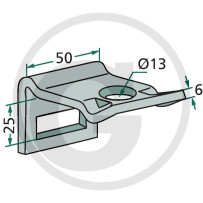 Držák pera 32x10,rám 50x15,  1801.HH17-3103