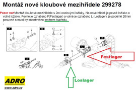 Kardan kpl. LF 930 mm KV,  299278