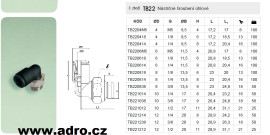 Šroubení úhlové R1/4' - pr.6,  P00613